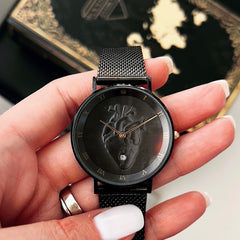 Black Heart Waterproof Watch