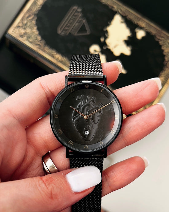 Black Heart Waterproof Watch