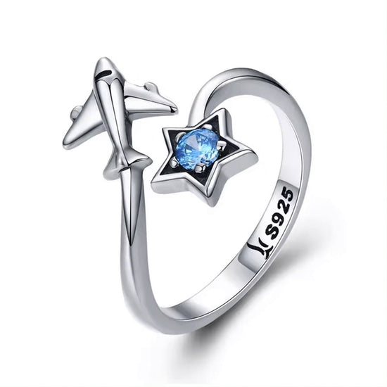 Aviator's Starlight Silver Ring - WOODSTOCK ZAMBON