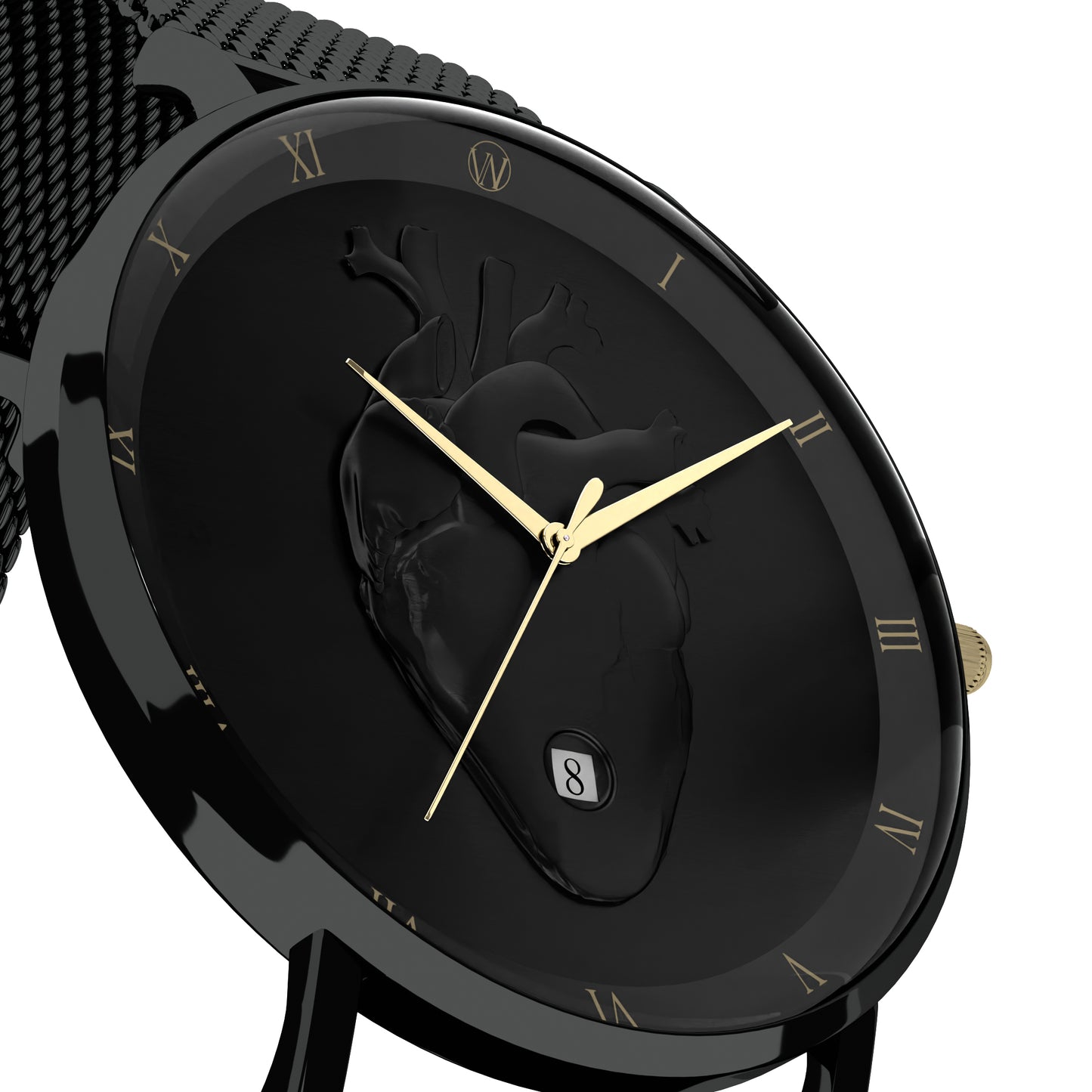 Black Heart Waterproof Watch