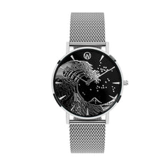 Silver Wave Waterproof Watch