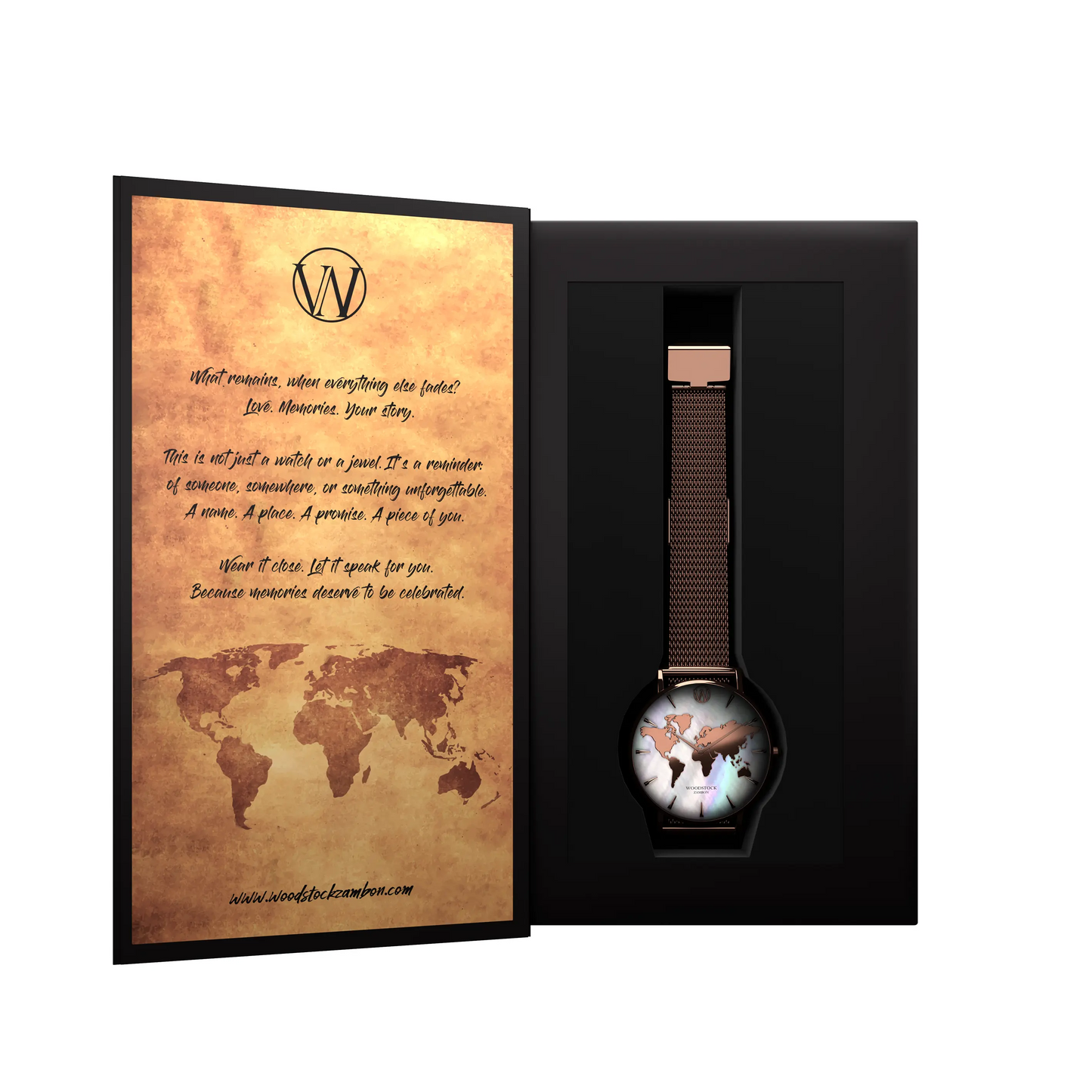 Pearl World Map ® Waterproof Watch