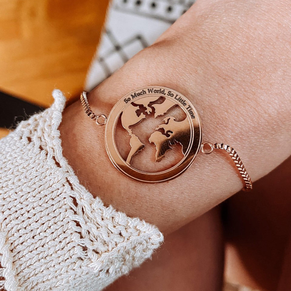 Thick silver plated Zamak chain bracelet-world map connector bracelet-stylish bracelet-unique bracelet-the globe bracelet-bracelet gift outlet