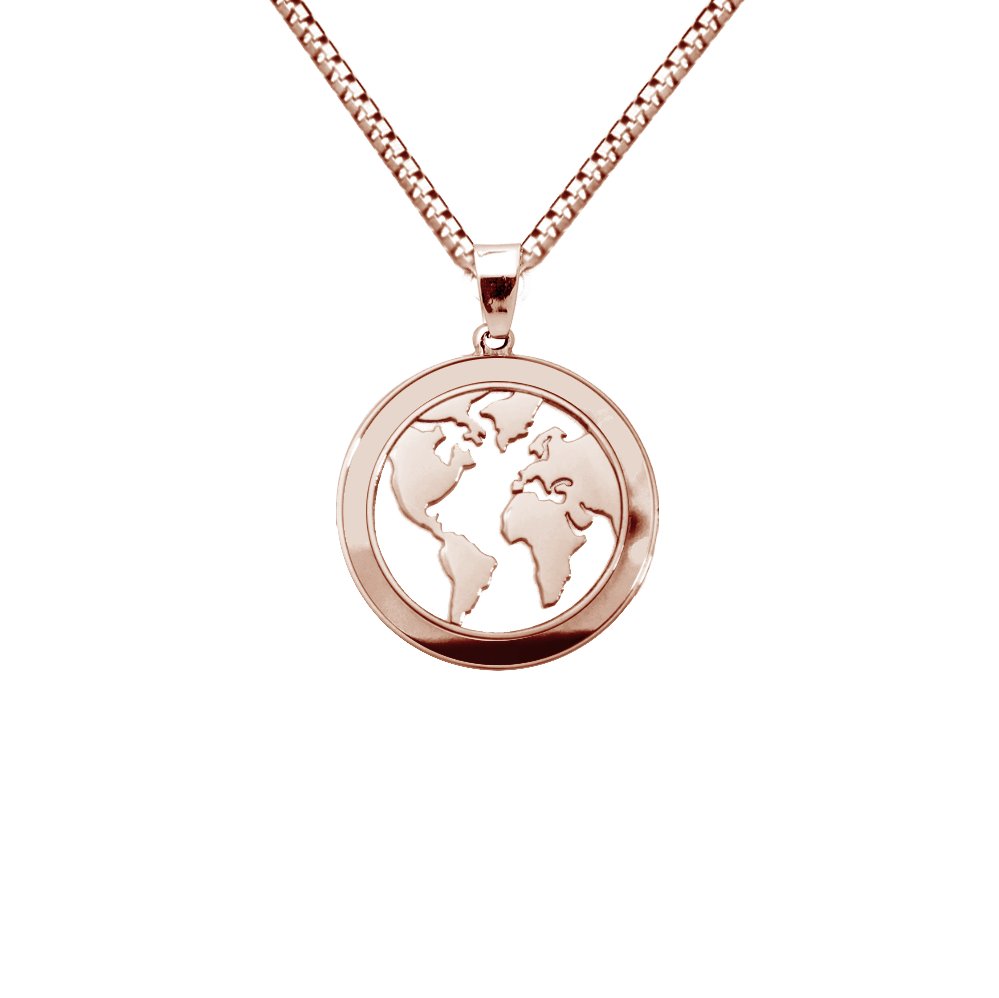 World Map Custom Necklace - WOODSTOCK ZAMBON