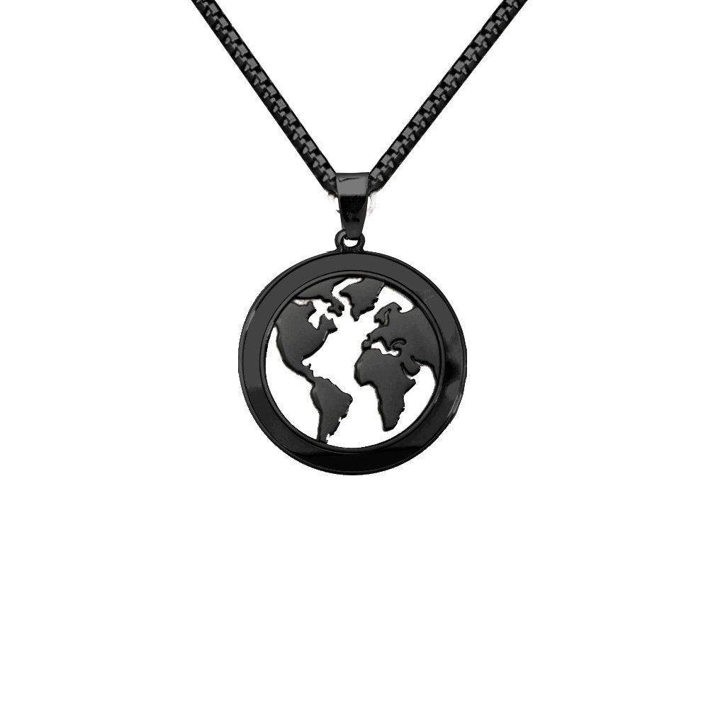 World Map Custom Necklace - WOODSTOCK ZAMBON