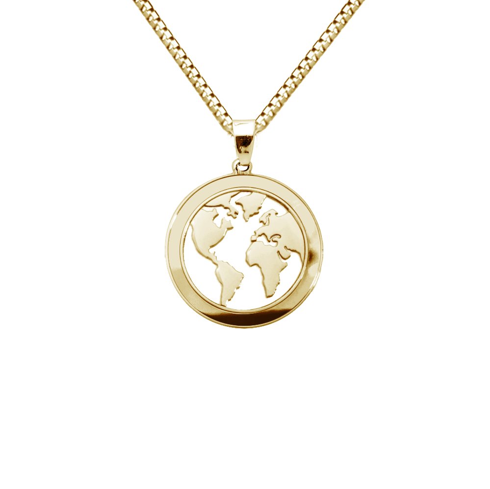 World Map Custom Necklace WOODSTOCK ZAMBON