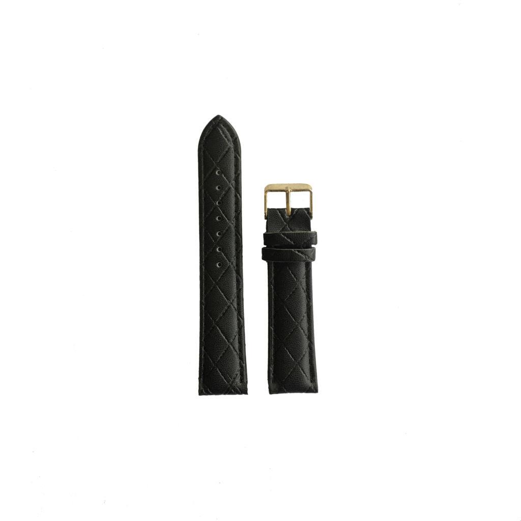 Load image into Gallery viewer, Synthetic leather wristband “Lozenge-shaped Black” - WOODSTOCK ZAMBON
