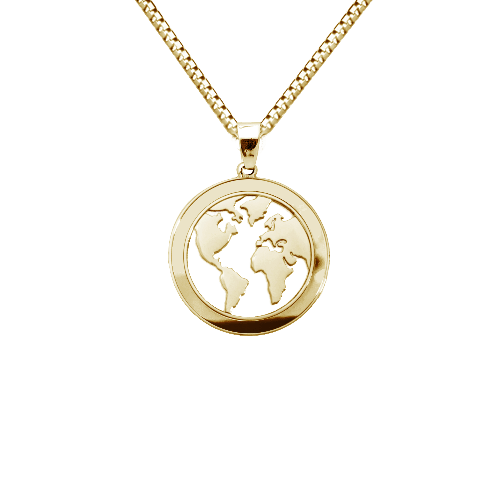World Map Custom Necklace - WOODSTOCK ZAMBON