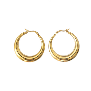 
            
                Load image into Gallery viewer, Circle Earrings (18 K Gold)
            
        