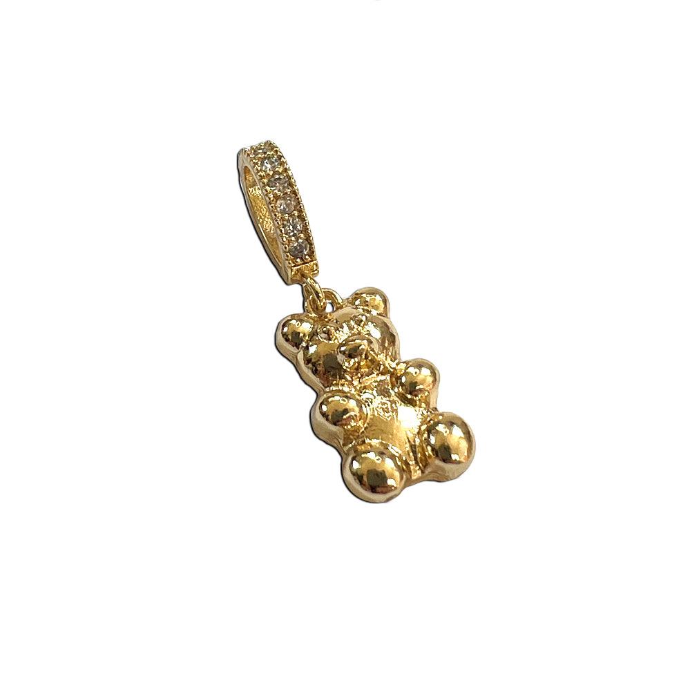14k Gold Teddy Bear Necklace – Olive & Chain