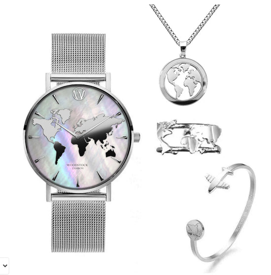 Load image into Gallery viewer, Silver Pearl World Luxury Set
