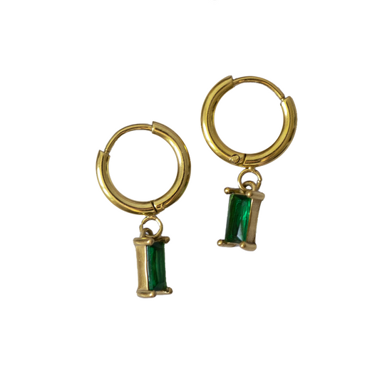 Load image into Gallery viewer, Diamond Huggies Earrings (18K Gold)
